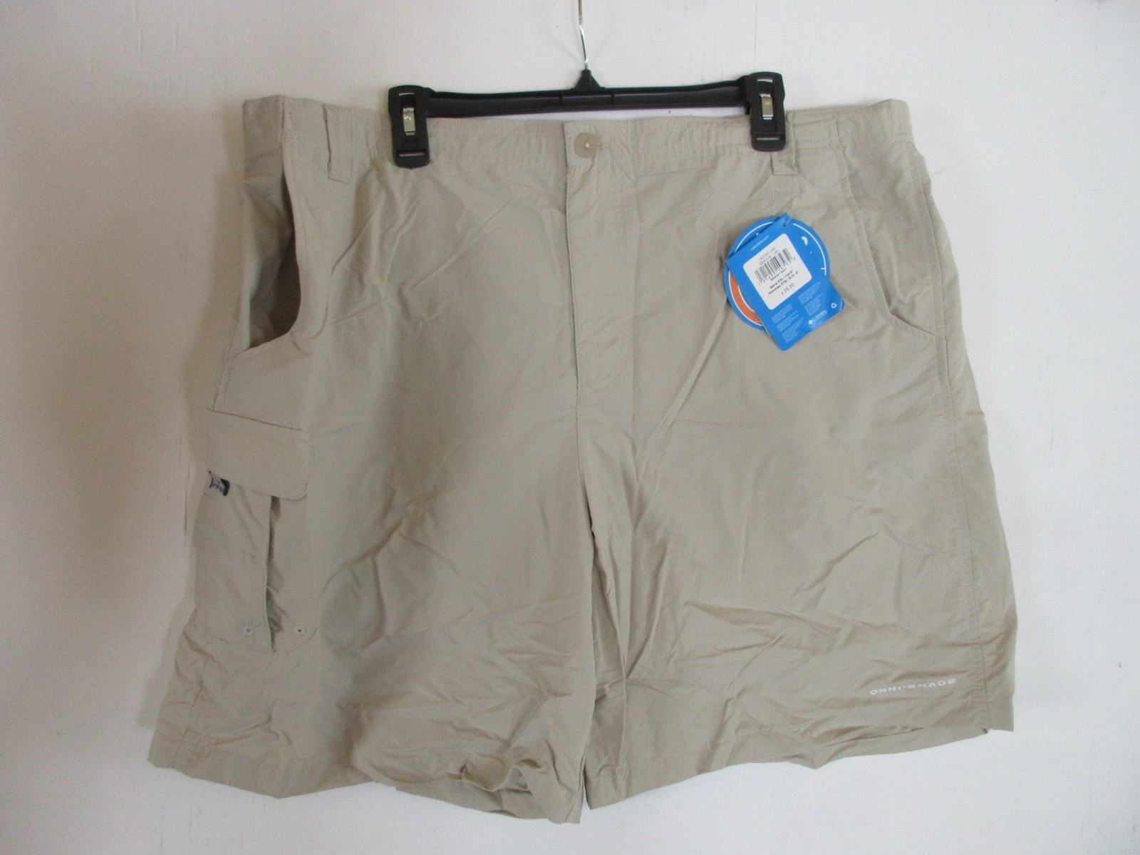 Columbia PFG Men’s XXL Omnishade Tan Khaki Fishing Hiking Shorts UPF 50 NWT