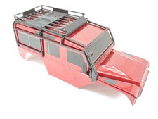 Traxxas Defender TRX-4 Clip Version Red 1/10 RC Crawler Body w/ Roof Rack