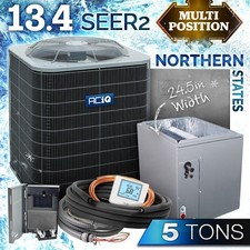 ACiQ 5 Ton 13.4 SEER2 Air Conditioner & 24.5" Coil R454B Central AC Split System