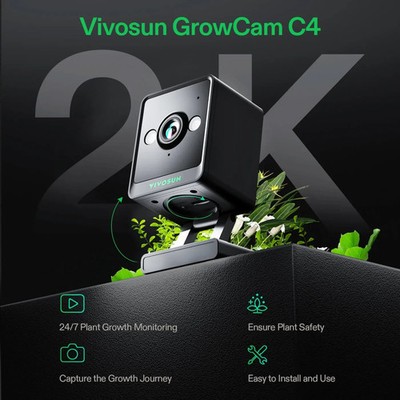 2K QHD WiFi Kamera Indoor Smart Monitor VIVOSUN GrowCam C4 Nachtsicht