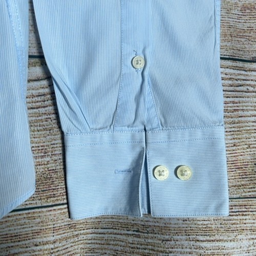 Calvin Klein Slim Fit Dress Shirt Blue Long Sleeve Men’s Size 16/41 Formal Work - Picture 4 of 9