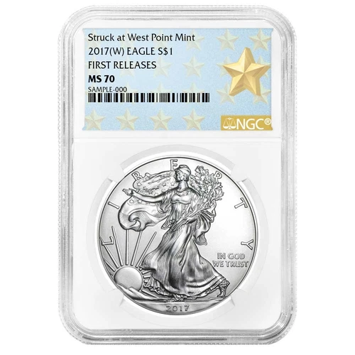 2017-(W) American Silver Eagle Struck at West Point Mint NGC MS70 FR (West Po...