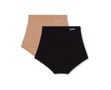 Kindly Yours Women Sustainable Modal Modern Boyshort Underwear 2pk XXL Blk/Beige