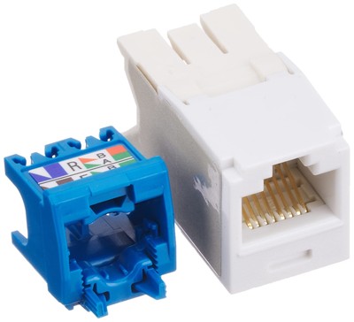 Panduit CJ6X88TGWH Category-6A 8-Wire TG-Style Jack Module, White