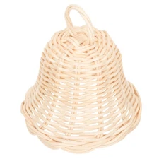 Ornaments Vintage Door Bell Hanging Wicker Rattan Shape Ordimant