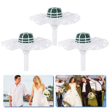  3 Sets Wedding Accessories Bridal Floral Handle Bouquet Holder Flower