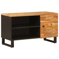 Tv-SchräNk Mit Regal Braun 80 X 33 X 46 Cm Massivholz Mango Tv-SchräNk Wohnzimme