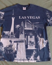  Vintage 1998 Las Vegas All Over Print Double Sided T Shirt XL Siegfried Roy USA