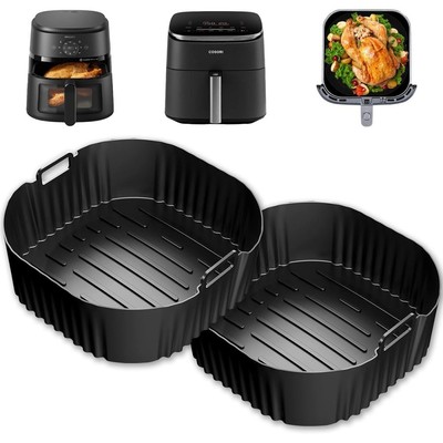 2x Airfryer Silikonform Für Cosori TurboBlaze 5.5L/6.0L/6.2L Heißluftfritteuse