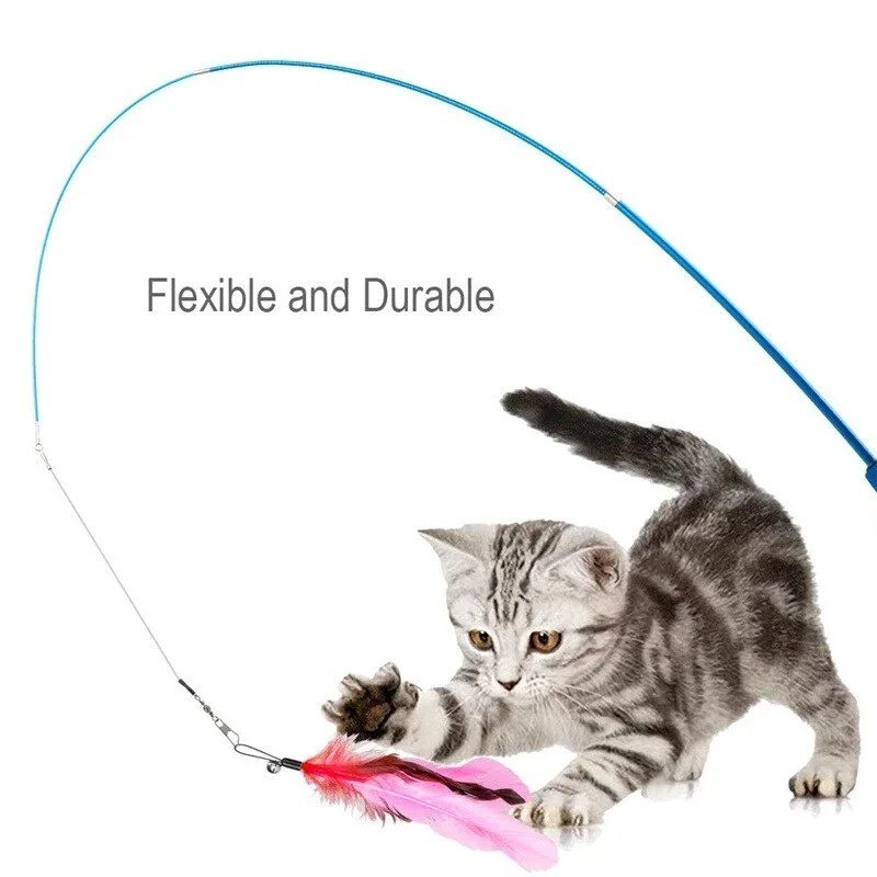 6 Pack Cat Feather Toy Refills | Interactive Wand Teaser Refills With Propeller Feathers For Cats Kittens G 1195531