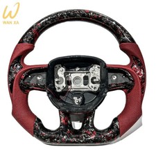 Volante de fibra de carbono forjado para Dodge Charger Challenger 15+ con calefacción