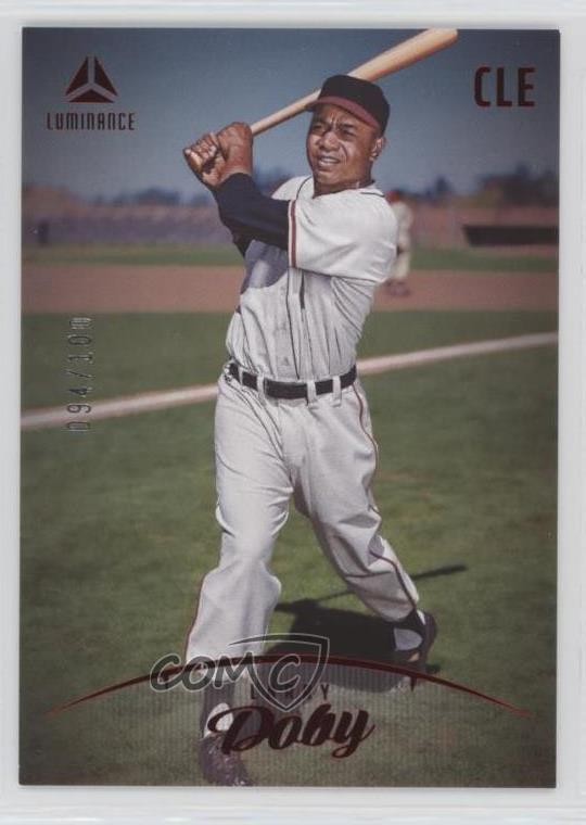 2023 Panini Chronicles Luminance Red 94/100 Larry Doby #8 HOF z7j