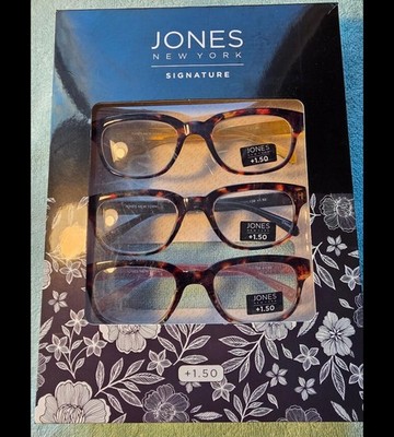 Jones New York Signature Women's Designer Readers 3-Pack +1.50 Tortoiseshell New