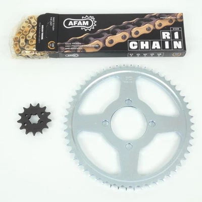 Kit chaîne Afam pour moto Yamaha 125 Tt R 2002 à 2017 13x54 Pas 428 Al 62mm Neuf - Photo 1/4