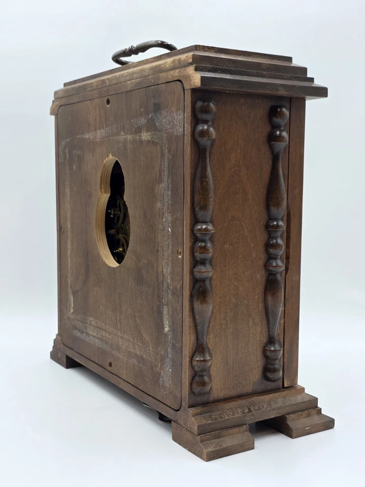 Reloj de sobremesa Franz Hermle 340-020 de colección con campana Westminster de 8 días funcionando. Foto 4 de 4