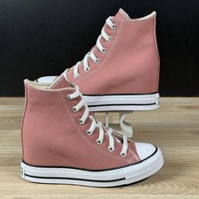 Converse Chuck Taylor All Star Shoes Womens 7 Pink Wedge Hidden Heel A13832C