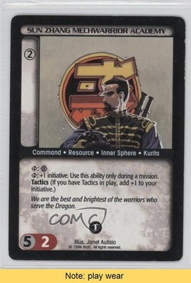 1996 Battletech CCG - Premiere Limited Sun Zhang Mechwarrior Academy READ 2s8