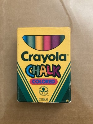 Crayola Colored Chalk 12-Count Box-1990 classic box has some wear! Great deal