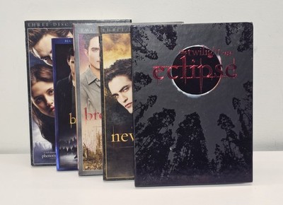 5 Twilight DVD'S/Blu-ray's Breaking Dawn Part 1 & 2- New Moon- Eclipse