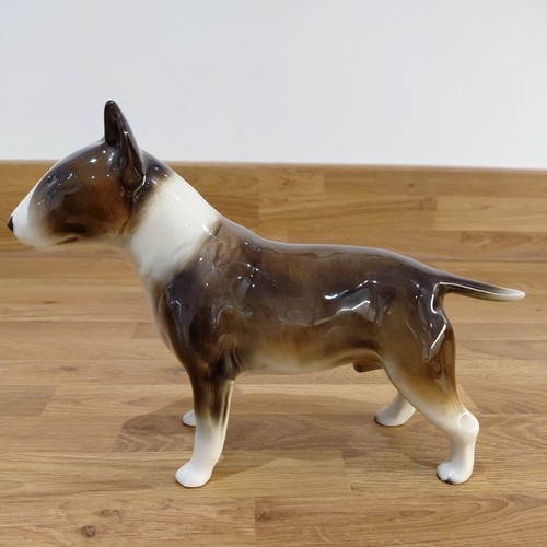 Coopercraft Staffordshire Bull Terrier Brown White Ceramic China Figure Statue