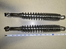 Chrome Coil-over Shocks Pair 13.5 In Eye-to-eye Motorcycle Atv Style