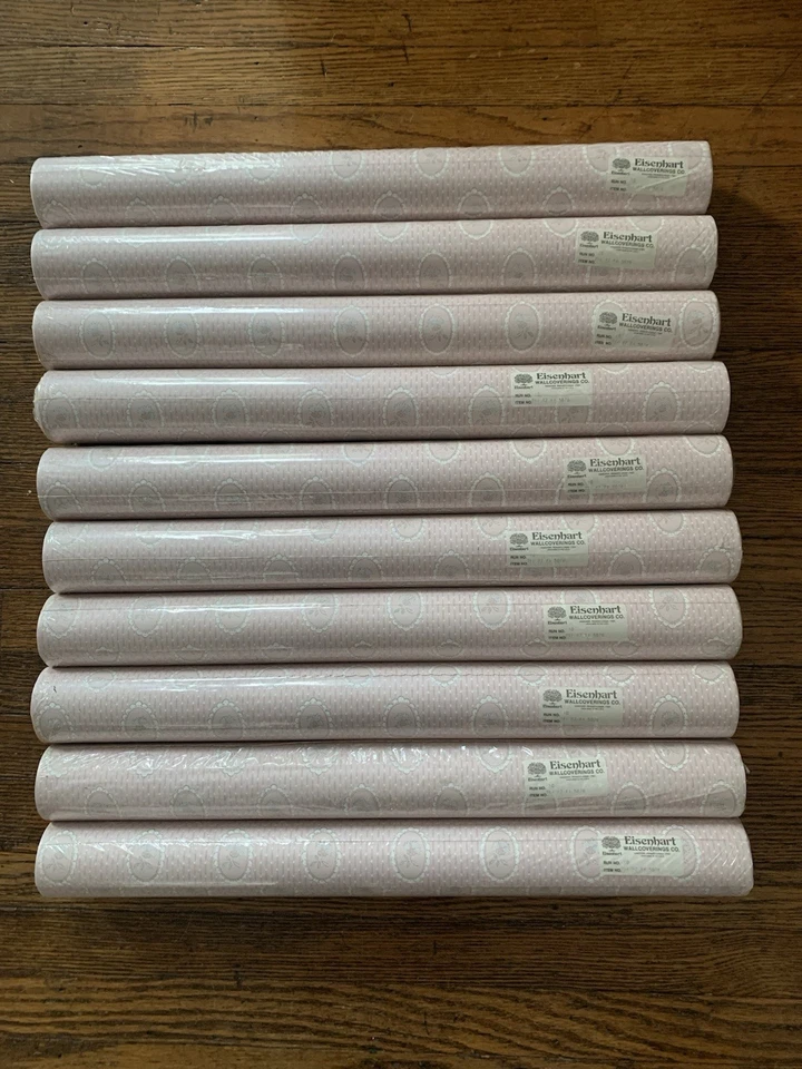 Lote de 10 Papel de Parede Eisenhart Vintage Casa de Campo Fazenda Rosa Azul Floral - Imagem 2 de 4