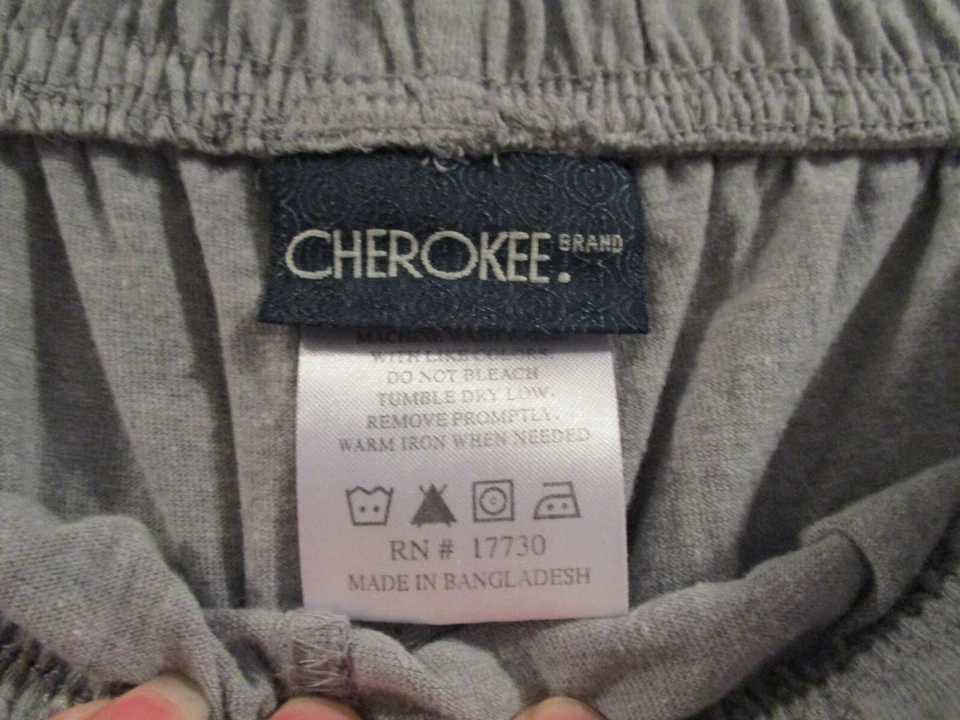 Cherokee Lounge sleep pants mens size M medium USED WORN gray 20-Z - Image 3 of 4