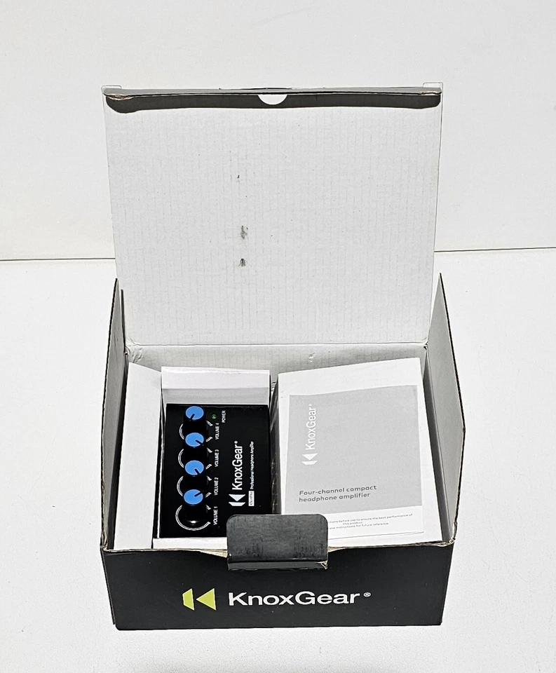 Knox Gear Compact 4-Channel Headphone Amplifier KN-HPA4 With DC12V Power Adapter - Image 4 of 4
