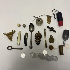Junk Drawer Lot Of Misc Collectibles And Metal Ware - Knives Spoon More!