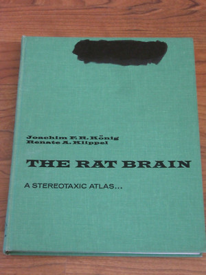 The Rat Brain A Stereotaxic Atlas by Joachim Konig 1974 Hardcover