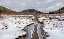 Landscape winter nature snow Custom Gaming Mat Desk
