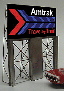 Miller Engineering Amtrak Travel by Train Animated Neon Roadside Billboard 8281 - Picture 1 of 1