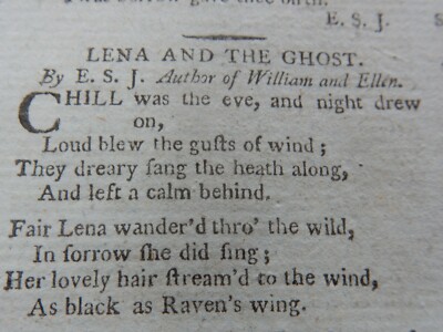 GHOST  - ODE    POEM   -  X1 ABSTRACT PAGE  (1797)