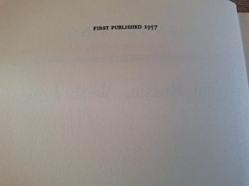 1957 From Russia With Love, Ian Fleming. 1st edition, 1st impression. No D/J - Picture 3 of 5