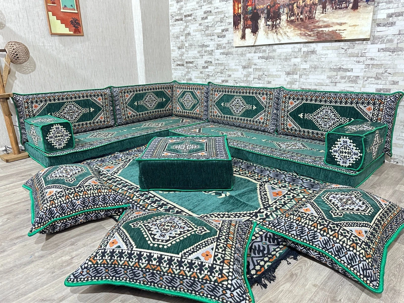 Arabic Corner Majlis, Oriental Seating Area Set, Seating Area, Oriental Sofa
Opens in a new window o