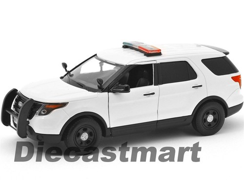 2015 FORD INTERCEPTOR UNMARKED POLICE CAR W LIGHT BAR WHITE 1:24 MOTORMAX 76959 - 第 2/8 張圖片