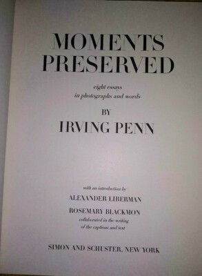 初版本/Moments Preserved Irving Penn s-l400.jpg
