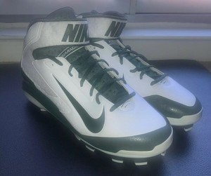 green baseball cleats molded