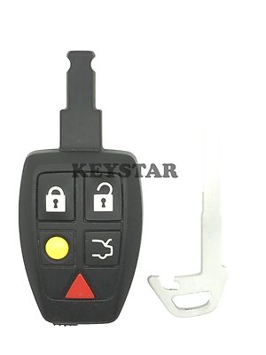 OEM VOLVO S40 V50 SMART KEY KEYLESS REMOTE FOB + UNCUT KEY BLADE INSERT LTQV0315