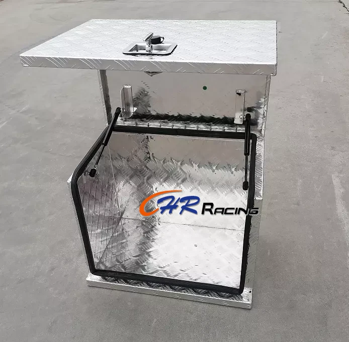 Caja de herramientas de almacenamiento de lengüeta debajo de la carrocería camioneta pickup de aluminio de 25 x 20 x 16" Foto 4 de 4