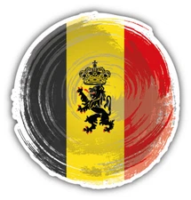 10cm Car Decal Sticker Belgium Flag Flag Grunge Brushstroke H1193