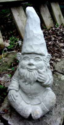 Latex gnome mold plaster concrete casting rubber elf mould 11''H x 6.5'' x  6''