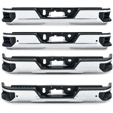 PREENEX NEW Chrome Rear Bumper For 2019-2025 Chevy Silverado GMC Sierra