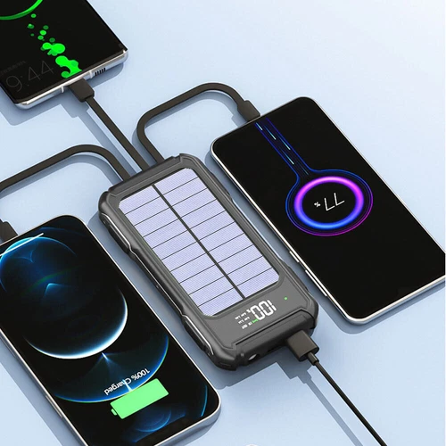 Solar Power Bank 20000mAh 4 USB Backup External Battery Charger for Cell Phone - Picture 4 of 12
