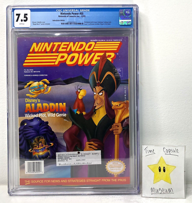 #ad Nintendo Power 55 1993 Magazine Volume #55 Disney#x27;s Aladdin CGC Graded 7.5 SNES $199.99