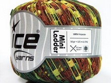 Greens, Browns Mini Ladder 65065 Ice Ladder Ribbon Yarn 50g 136yd