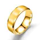 Wedding Band, Comfort Fit us seller .Men's Stainless Steel white Stripe Ring 8mm