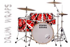 Drum Wrap Percussion Shell Cover Bass Kick Snare Tom DIY Abstract Stripes V 5-6