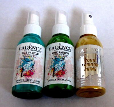 REDUZIERTES LOT 11. - CADENCE YOUR FASHION SPRÜHFARBE, 100 ML FLASCHEN X 3. NEU