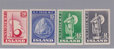 1939 Island: New Yorker Ausstellung (Nr. 182/85) s. kpl. 334/s13